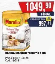 Maxiconsumo Marolio - harina de trigo 0000 x 1 kg oferta