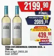 Maxiconsumo Estancia mendoza - vino est.mendoza chenin dce. x 750 cc oferta