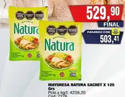 Maxiconsumo Natura - mayonesa natura sachet x 125 grs oferta