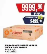 Maxiconsumo Hileret - edulcorante sobres zucra x 400 sobres oferta