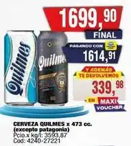 Maxiconsumo Quilmes - cerveza x 473 cc oferta