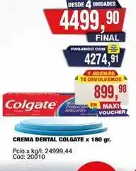 Maxiconsumo Colgate - crema dental x 180 gr. cod: 20010 oferta