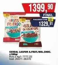 Maxiconsumo Lasfor - cereal a.frut./bol.choc. x180gr oferta