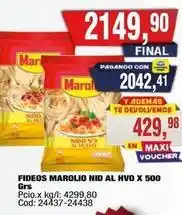 Maxiconsumo Marolio - fideos nid al hvo x 500 grs oferta