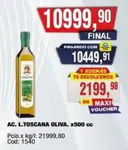 Maxiconsumo Ac. l.toscana oliva. x500 cc cod: 1540 oferta