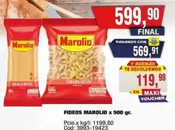 Maxiconsumo Marolio - fideos marolio x 500 gr oferta