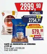 Maxiconsumo La virginia - café la morenita-la virginia x125 gr cod: 630-644 oferta