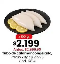 Coto Tubo de calamar congelado oferta
