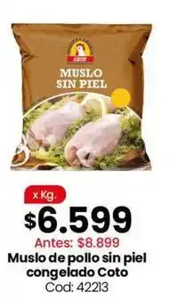 Coto - muslo de pollo sin piel congelado