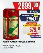 Maxiconsumo Playadito - yerba playadito desp. x 500 gr oferta