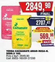 Maxiconsumo Cachamate - yerba cachamate amar-rosa-h. serr.x 1kg oferta