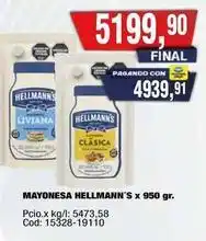 Maxiconsumo Hellmann's - mayonesa x 950 gr oferta