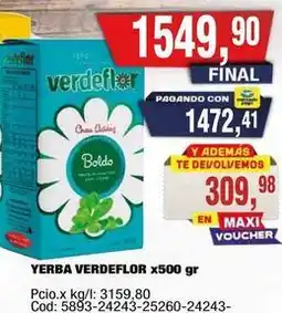 Maxiconsumo Verdeflor - yerba verdeflor x500 gr oferta