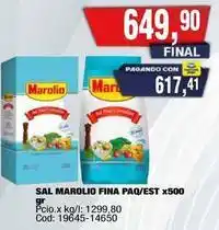 Maxiconsumo Marolio - sal marolio fina paq/est x500 oferta