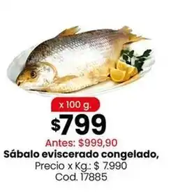 Coto Sábalo eviscerado congelado, cod. 17885 oferta