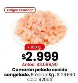 Coto Origen - camarón pelado cocido congelado oferta