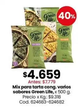 Coto Green life - mix para tarta cong. varios sabores oferta