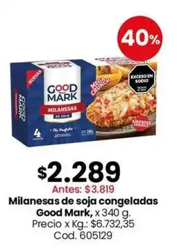 Coto Good mark - milanesas de soja congeladas oferta