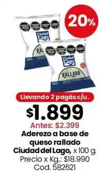 Coto Ciudad del lago - aderezo a base de queso rallado oferta