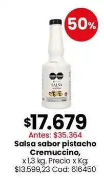 Coto Salsa sabor pistacho cremuccino oferta