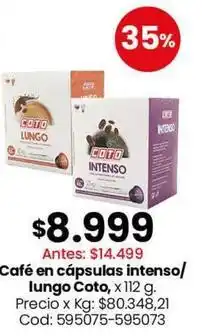 Coto Coto - café en cápsulas intenso/lungo oferta