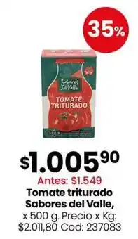 Coto Sabores del valle - tomate triturado oferta