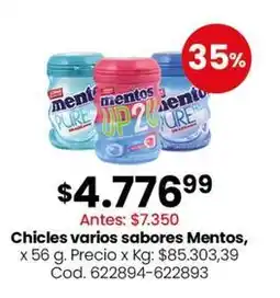 Coto Mentos - chicles varios sabores oferta