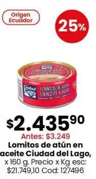Coto Ciudad del lago - lomitos de atún en aceite oferta