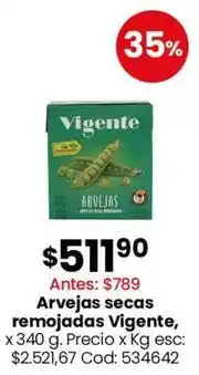 Coto Vigente - arvejas secas remojadas oferta