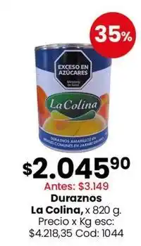 Coto La colina - duraznos oferta