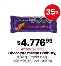 Coto Cadbury - chocolate relleno oferta