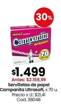 Coto Campanita - servilletas de papel ultrasoft oferta