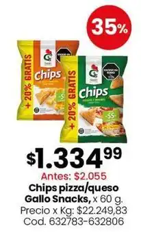 Coto Gallo snacks - chips pizza/queso oferta