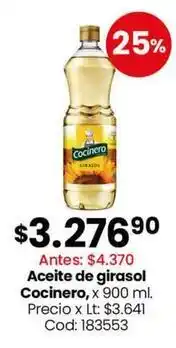 Coto Cocinero - aceite de girasol, x 900 ml. cod: 183553 oferta