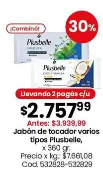 Coto Plusbelle - jabón de tocador varios tipos oferta
