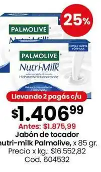 Coto Palmolive - jabón de tocador nutri-milk oferta