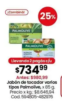 Coto Palmolive - jabón de tocador varios tipos oferta