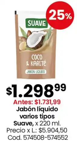Coto Suave - jabón líquido varios tipos oferta