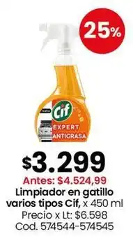 Coto Cif - limpiador en gatillo oferta