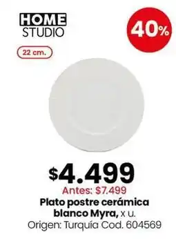 Coto Origen - plato postre cerámica blanco myra oferta
