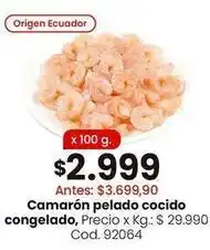 Coto Origen - camarón pelado cocido congelado oferta
