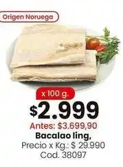 Coto Origen - bacalao ling, cod. 38097 oferta