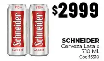 Schneider cerveza lata