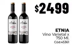 Diarco Etnia vino varietal oferta