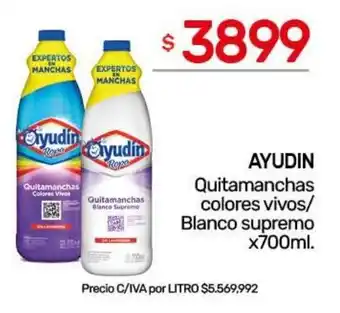 Ayudin quitamanchas colores vivos/ blanco supremo