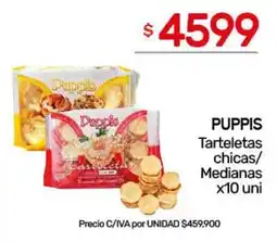 Nini Mayorista Puppis tarteletas chicas/medianas oferta