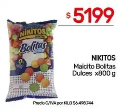 Nini Mayorista Nikitos maicito bolitas dulces oferta