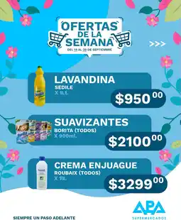 APA Supermercados Sedile lavandina oferta