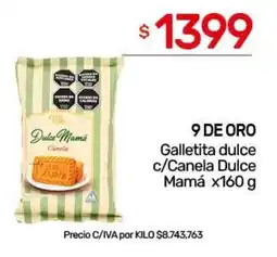Nini Mayorista 9 de oro galletita dulce c/canela dulce mamá oferta