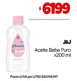 Nini Mayorista J&J aceite bebe puro oferta